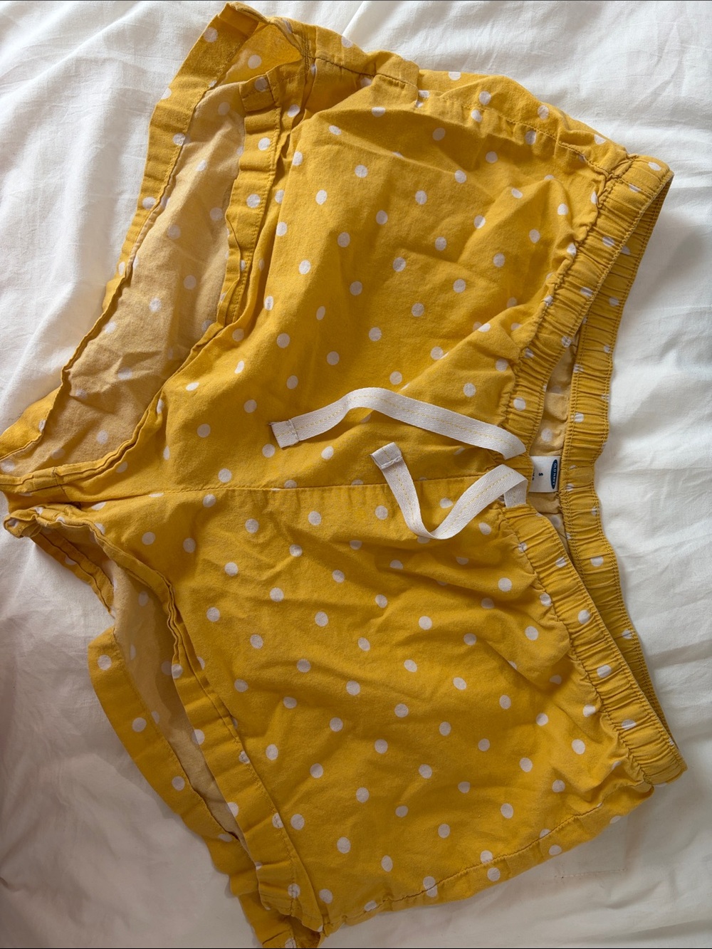 Old Navy Yellow Polka Dot Cotton Pajama Shorts